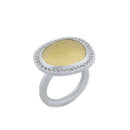 Gold Hammered Ring