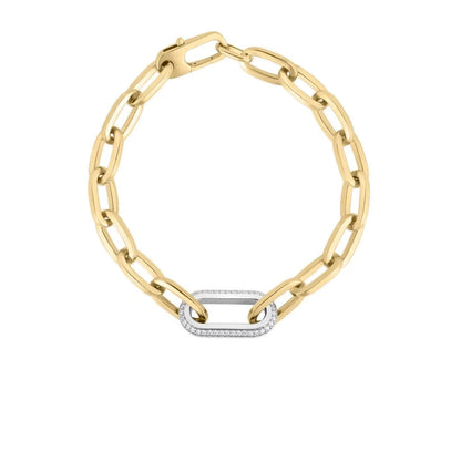 Diamond Link Paperclip Bracelet