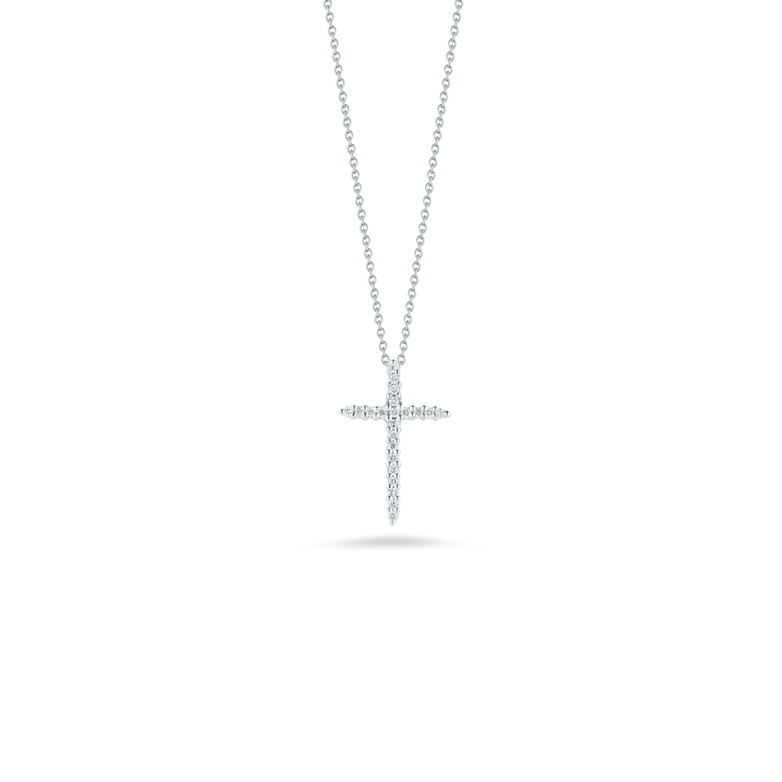 Diamond Silver Cross Necklace