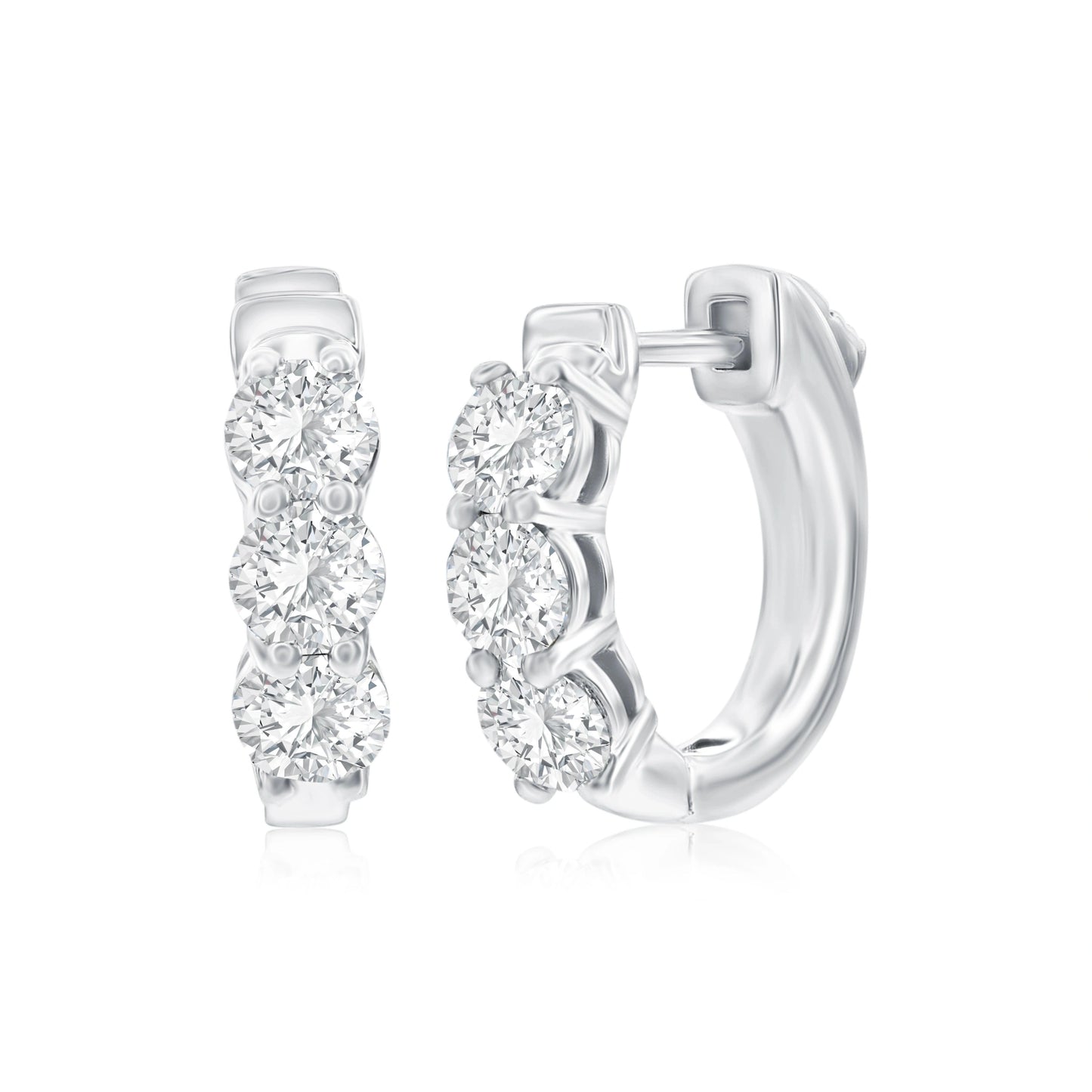 Diamond Huggie Earrings
