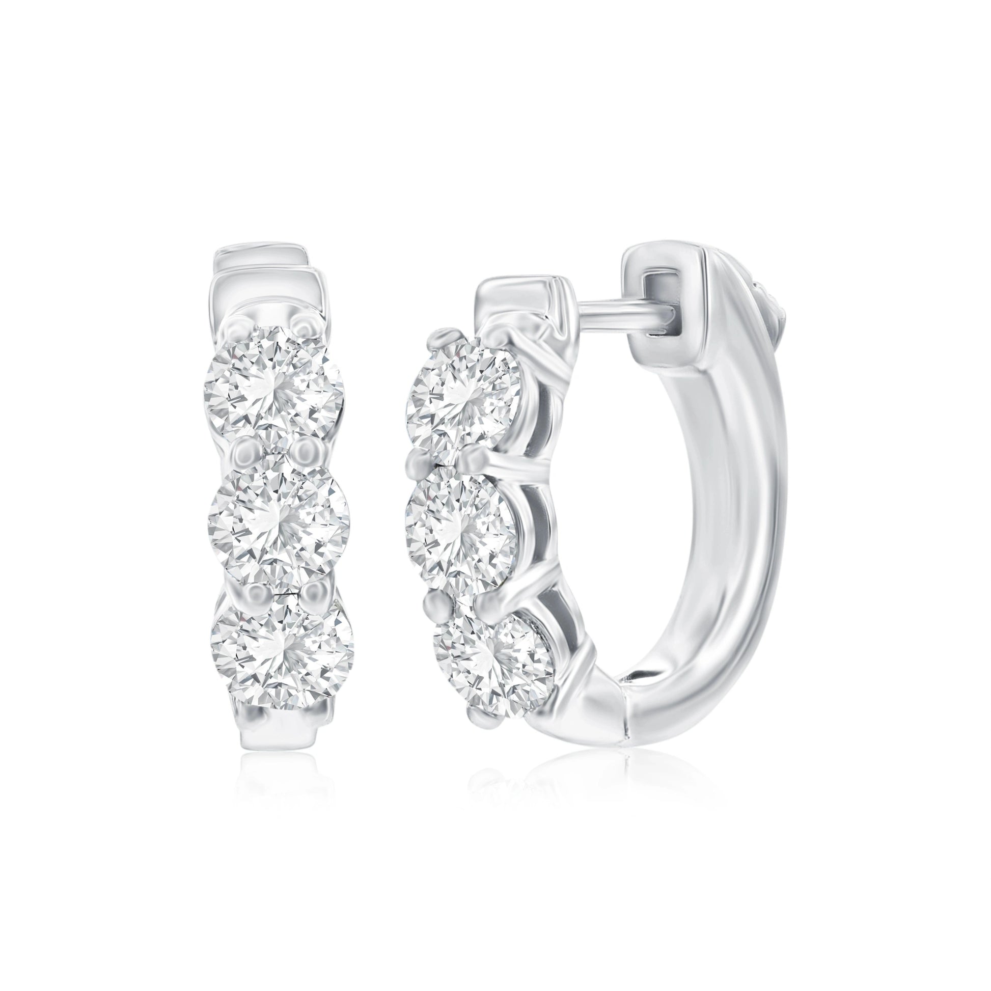 Diamond Huggie Earrings