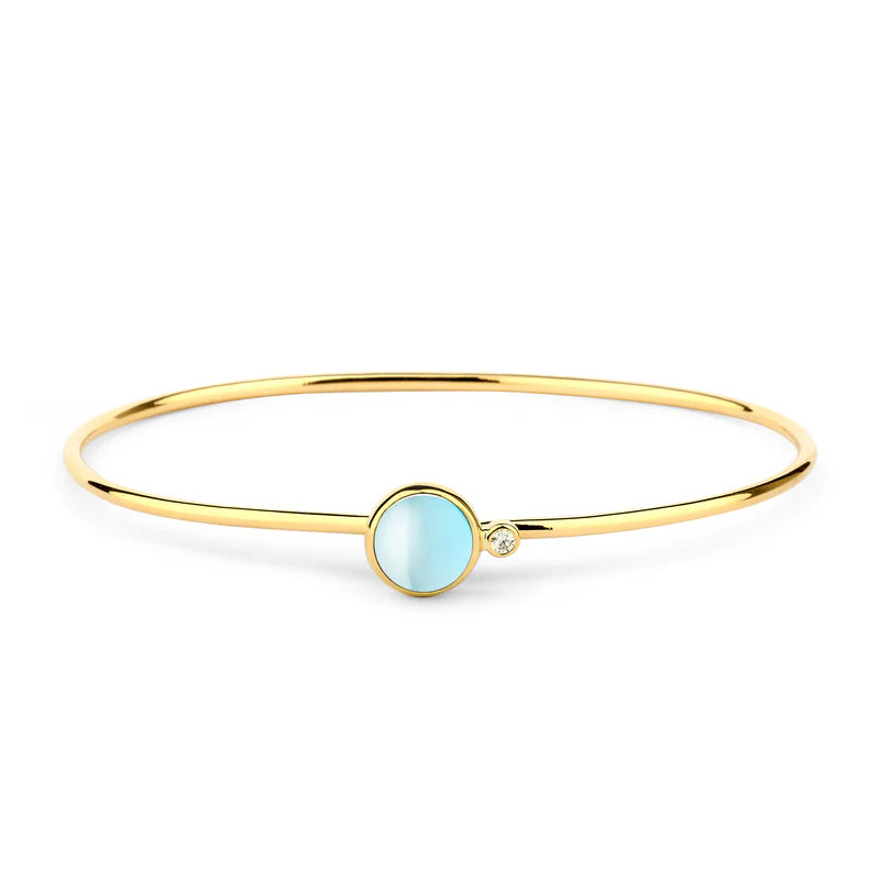 Blue Topaz and Diamond Bracelet