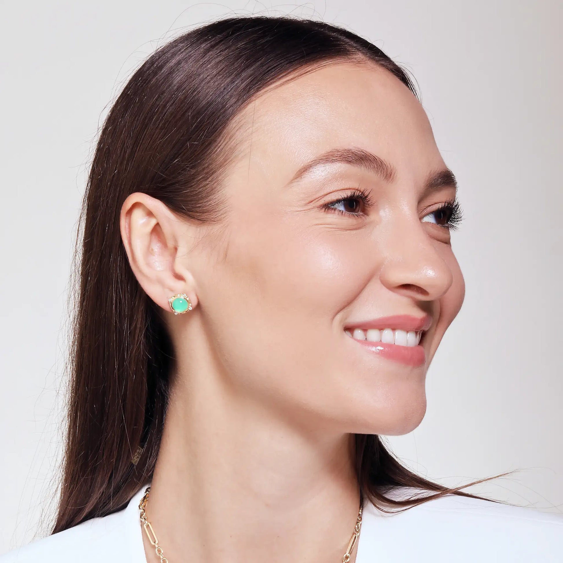 Chrysoprase Axia Studs
