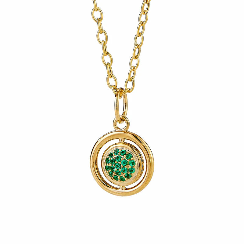 Emerald Infinite Spin Charm