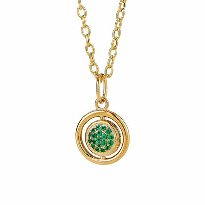 Emerald Infinite Spin Charm