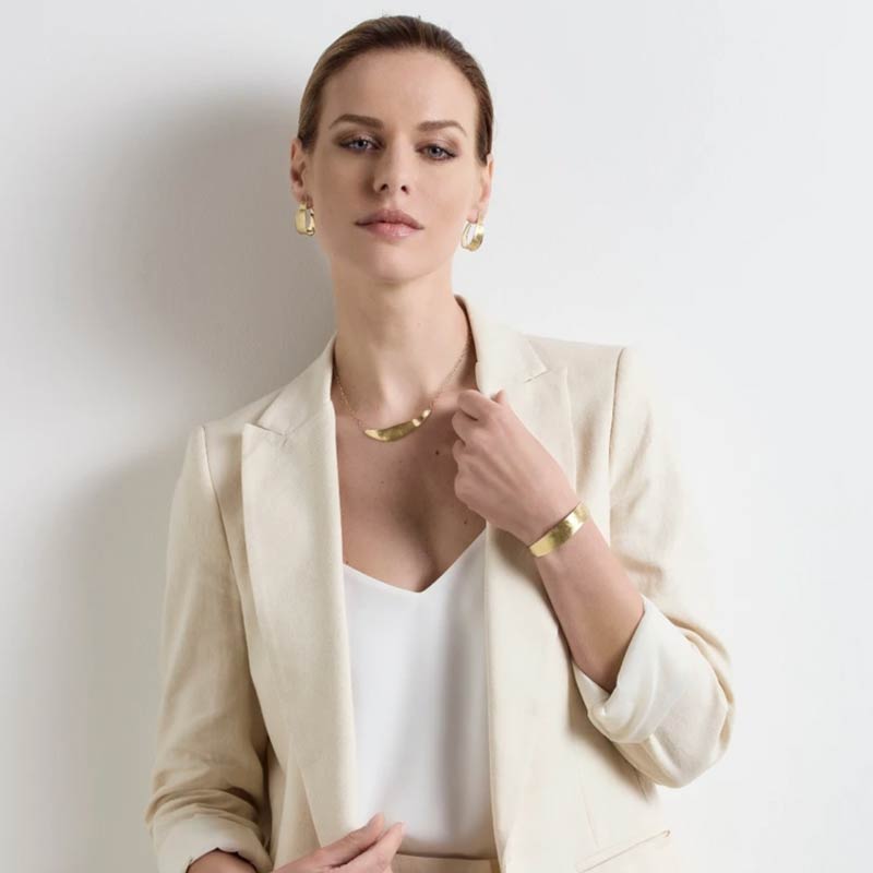 Gold Medium Width Bangle