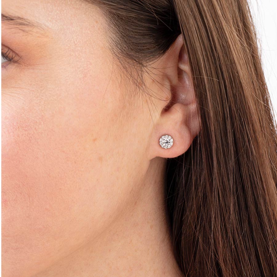 White Gold Diamond Fulfillment Stud Earrings