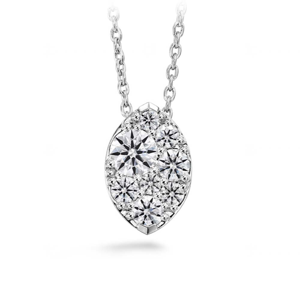 White Gold Tessa Diamond Navette Pendant