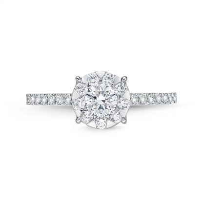 Memoire Bouquet Solitaire Engagement Ring