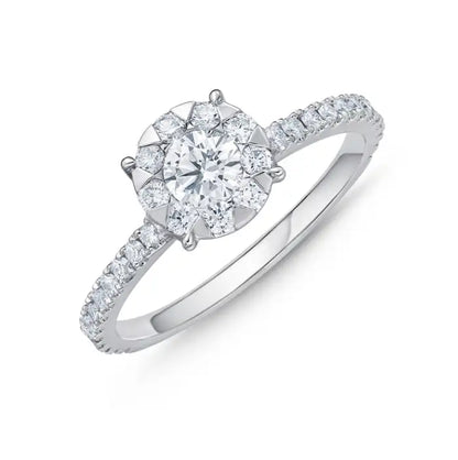 Memoire Bouquet Solitaire Engagement Ring