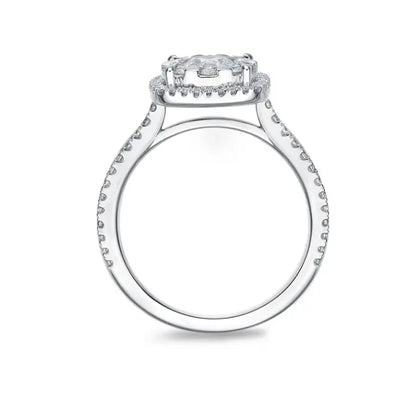 Memoire Bouquet Cushion Halo Engagement Ring
