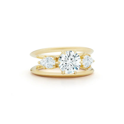 Jade Trau Sadie Three Stone Ring