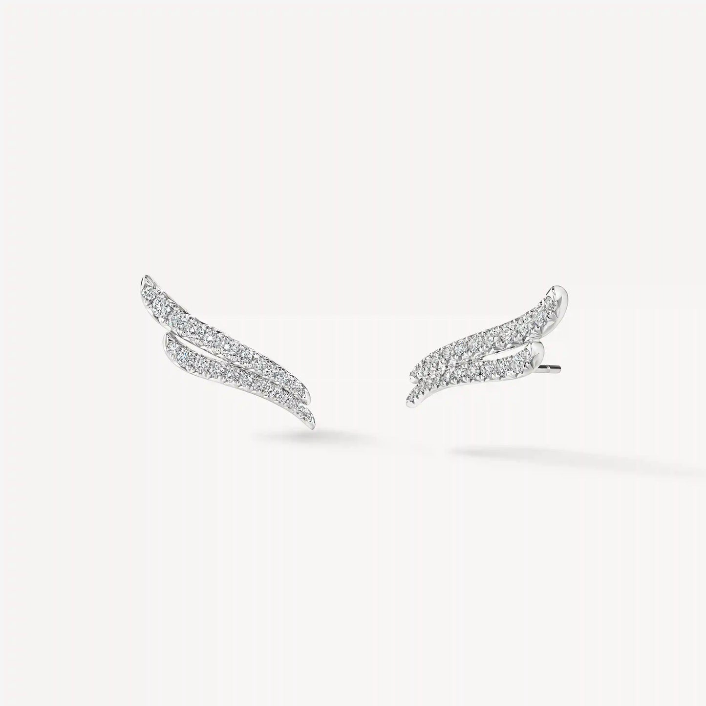 Double Row Diamond Climber Earrings