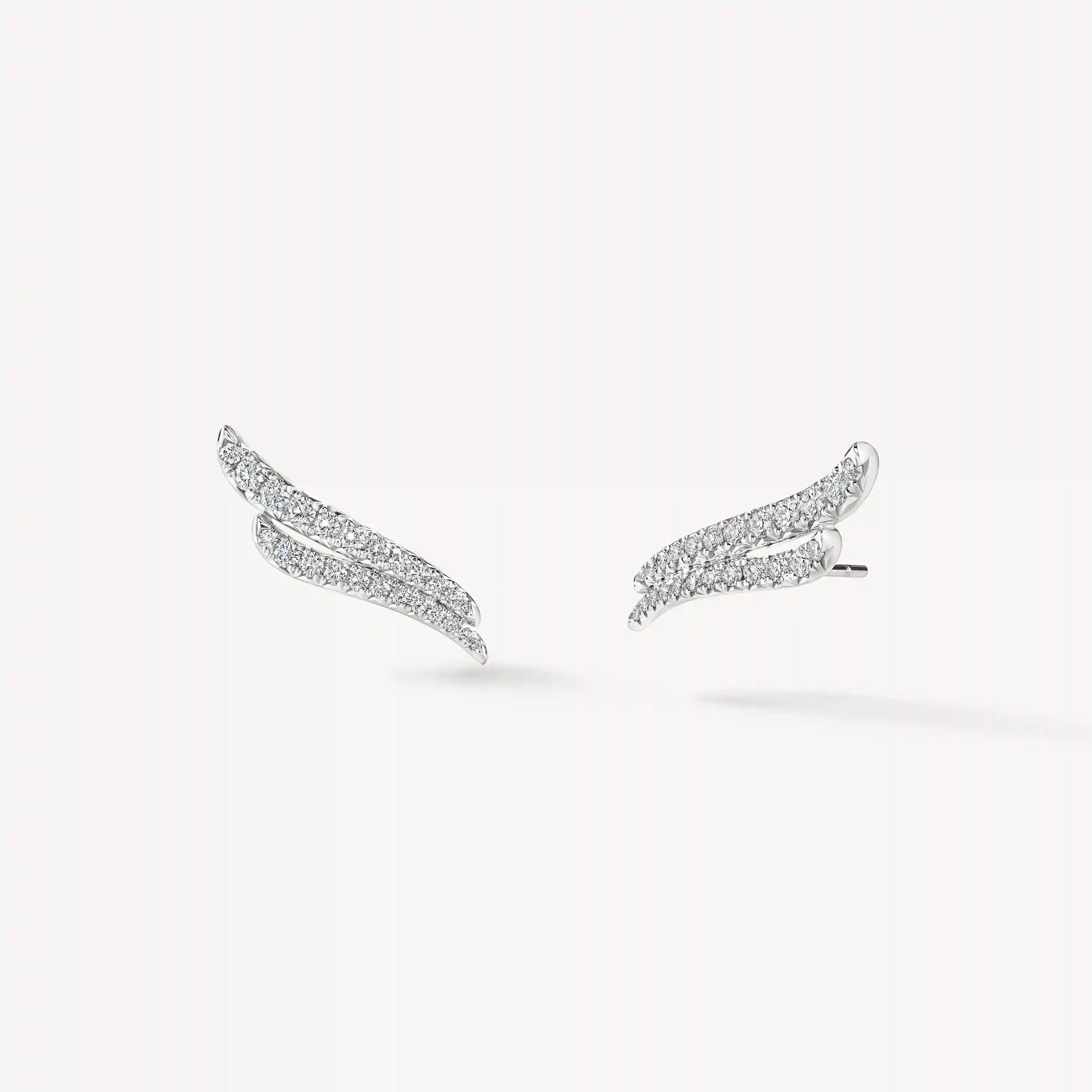 Double Row Diamond Climber Earrings
