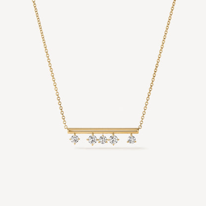 Floating Diamond Pendant Necklace 