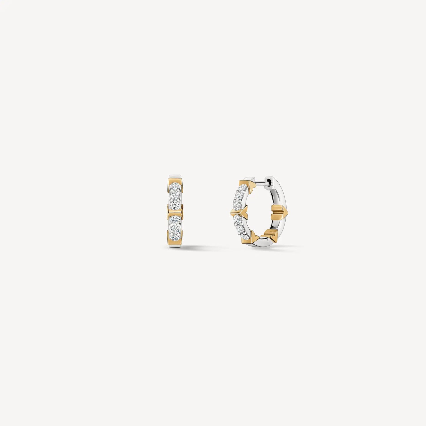 Pavé Diamond Hoop Earrings, Small