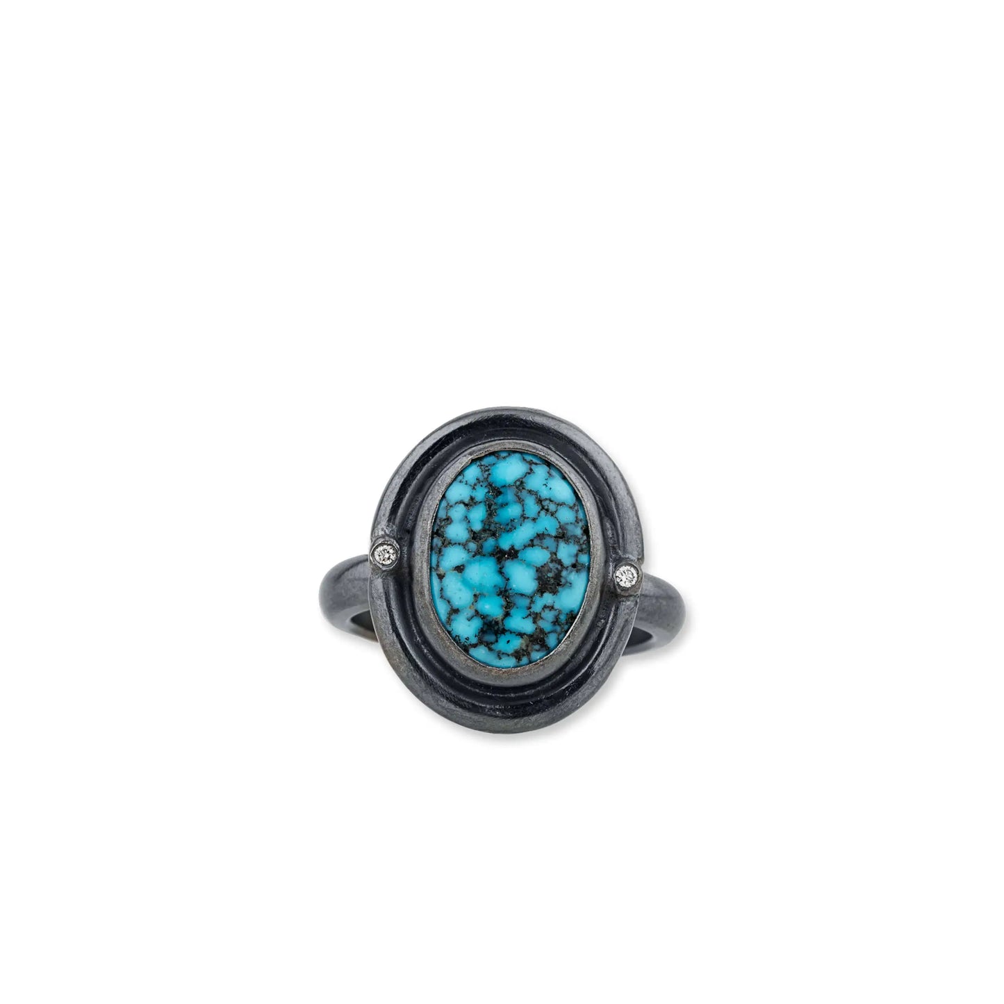 Kingman Spiderweb Turquoise Ring