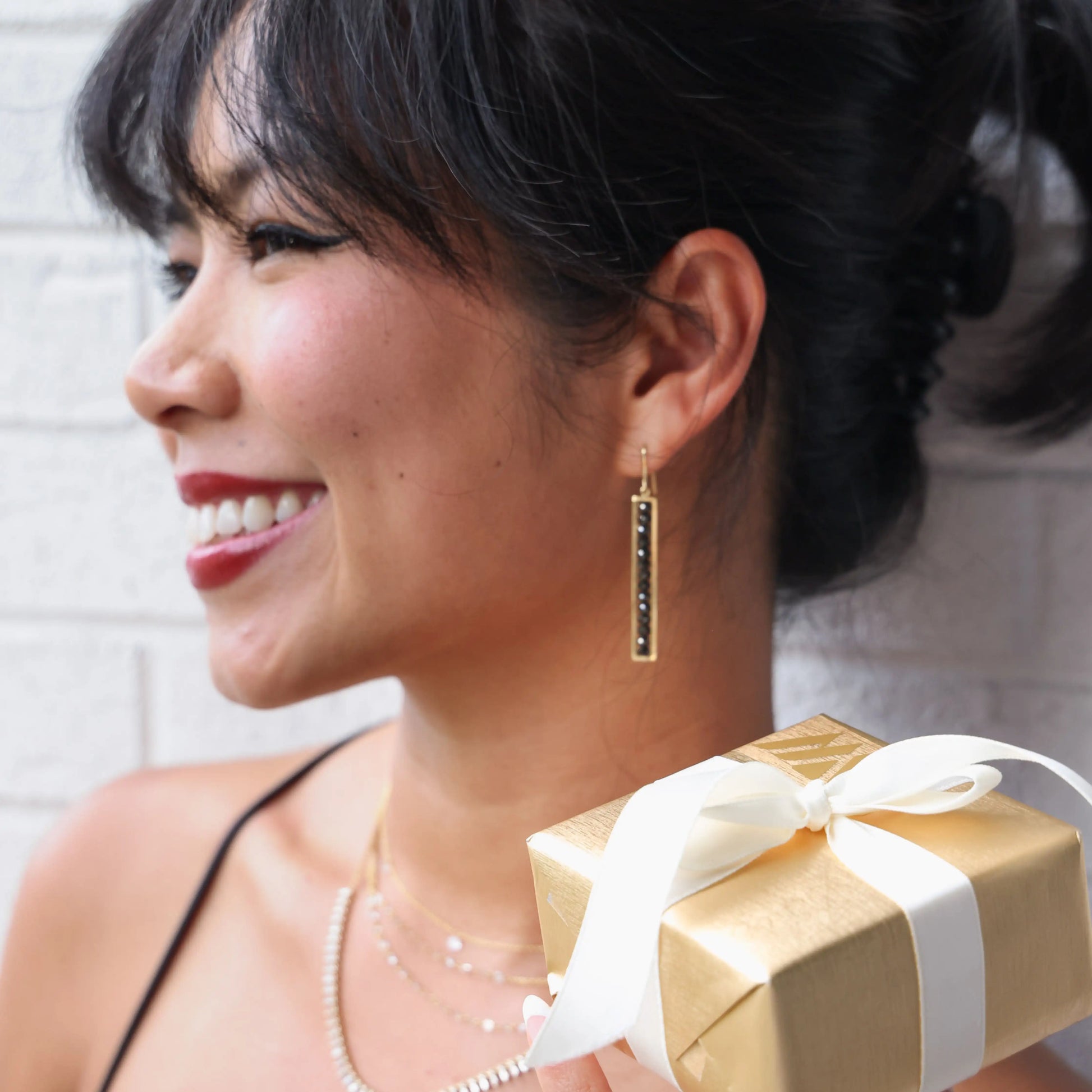 Black Diamond Drop Earrings