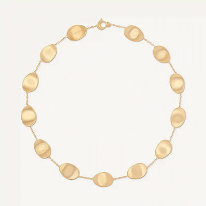  Yellow Gold Single-Strand Petal Necklace