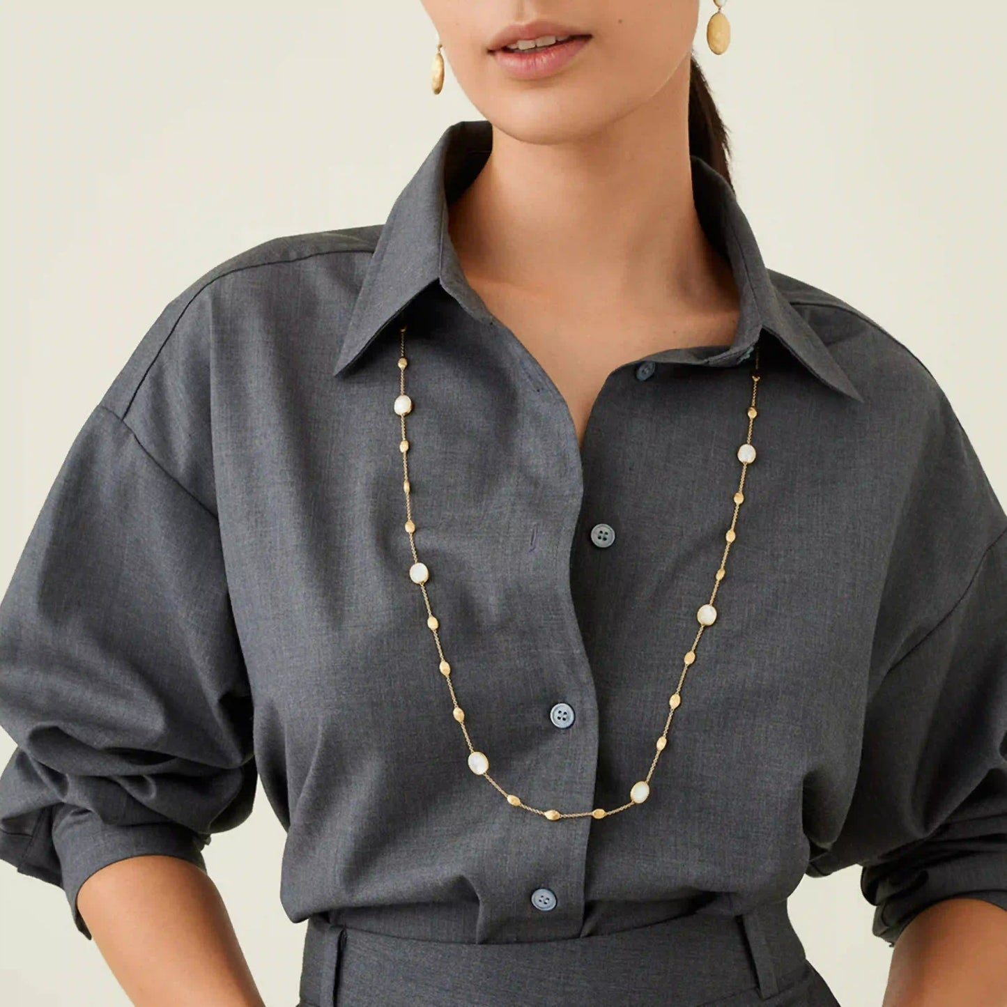 Mother of Pearl Long Necklace
