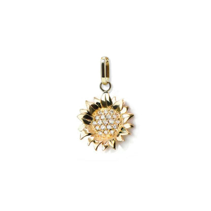 Sunflower Pavé Pendant Charm