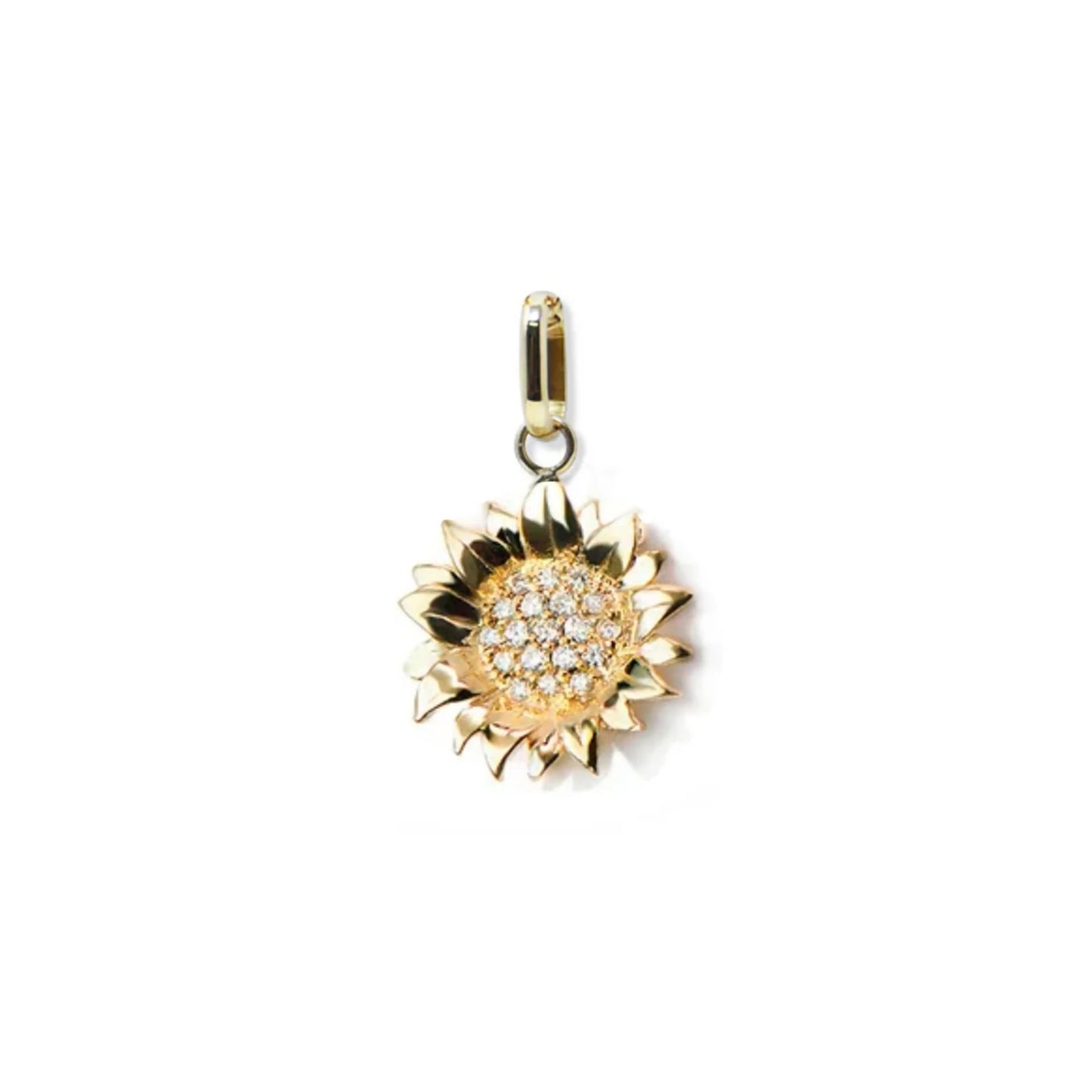Sunflower Pavé Pendant Charm