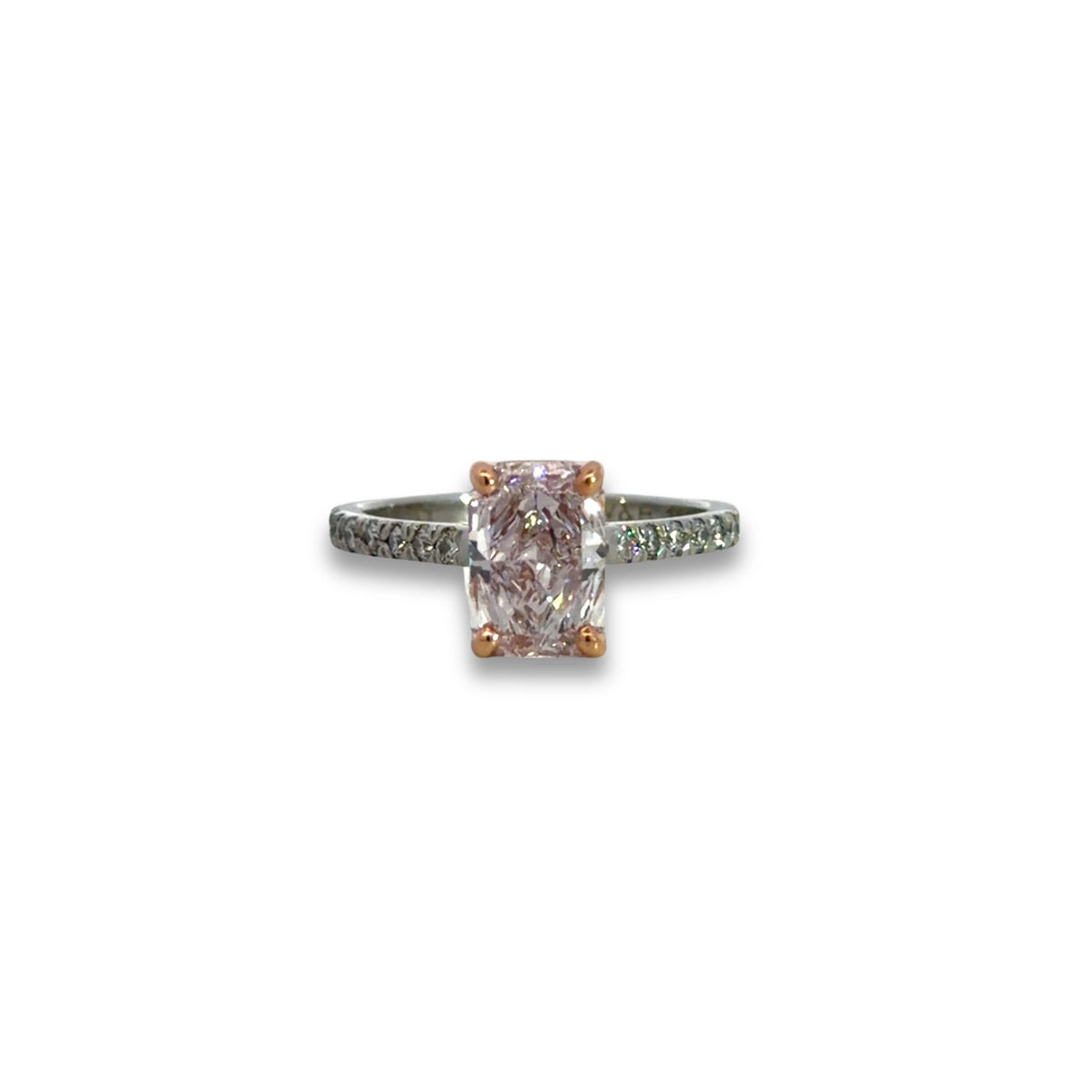 Pink diamond engagement ring