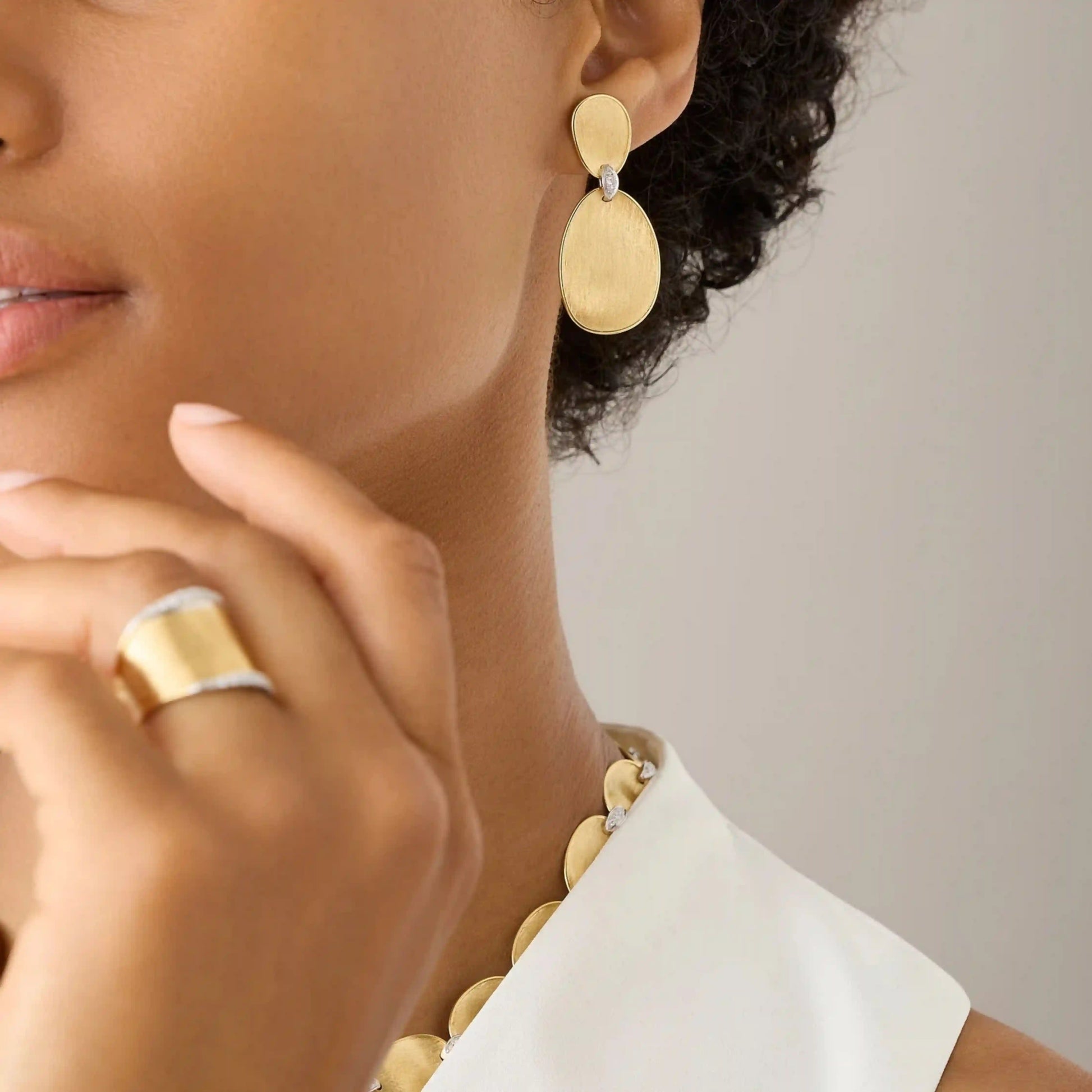 Diamond Lunaria Earrings