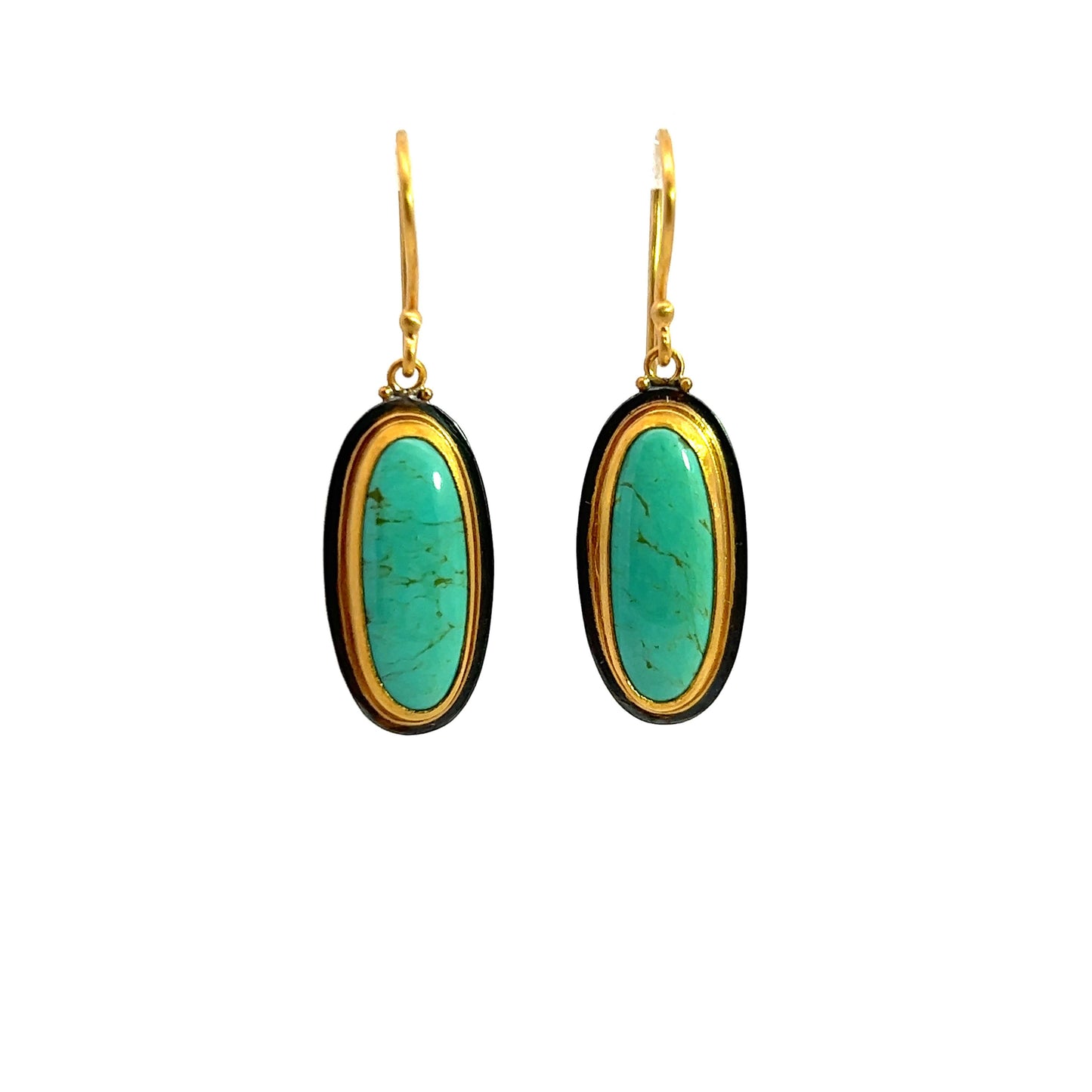 Oval Turquoise Earrings