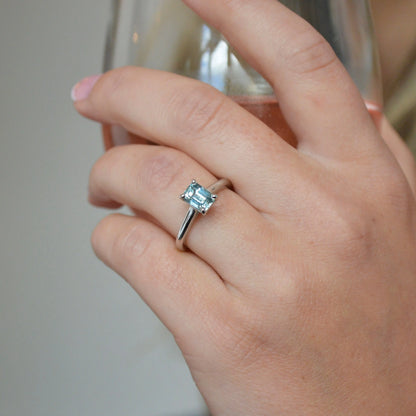 Studio W&H Montana Sapphire Emerald Cut Ring