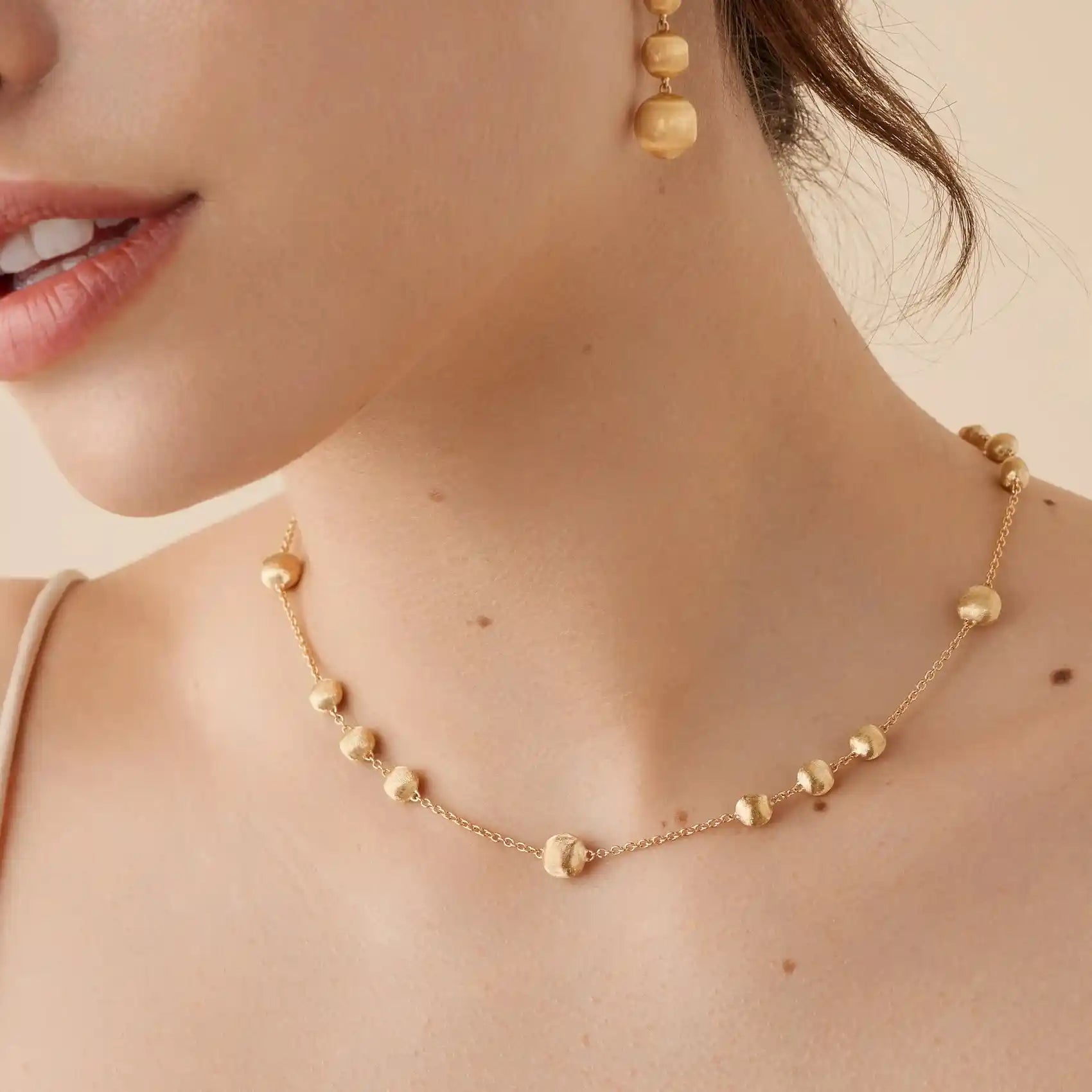 Gold Bead Necklace 