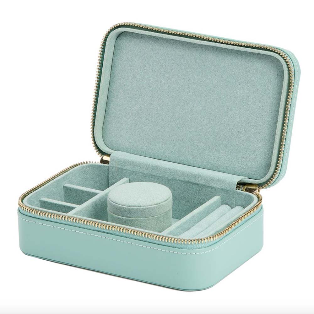 jade jewelry mini zip case