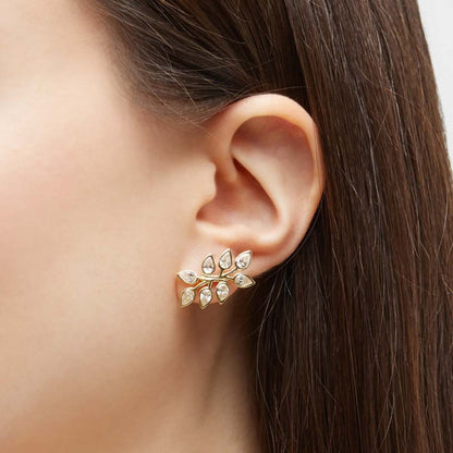 Pear-Shaped Diamond Branch Earrings