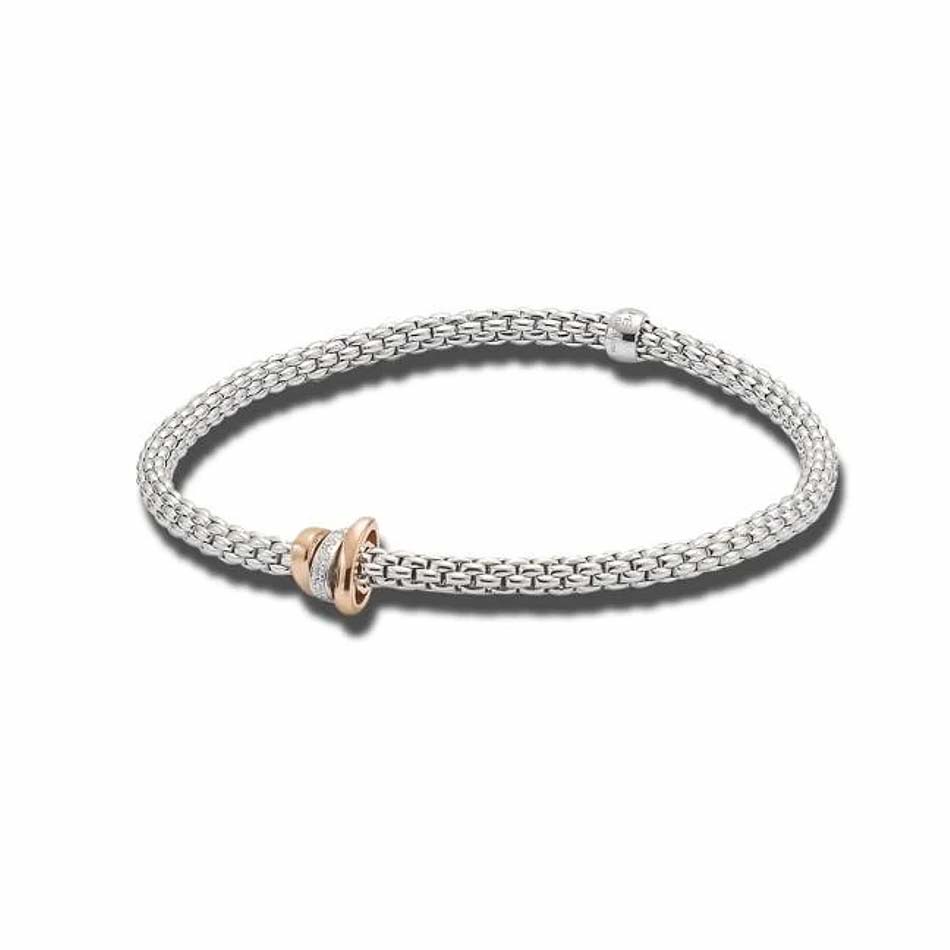 White and Rose Gold Bracelet