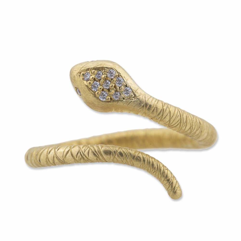 Yellow Gold Snake Ring