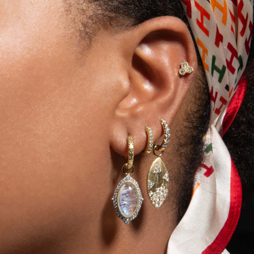 Pave Hoop Earrings