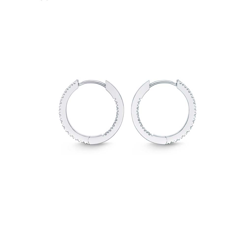 Oval Diamond Hoops