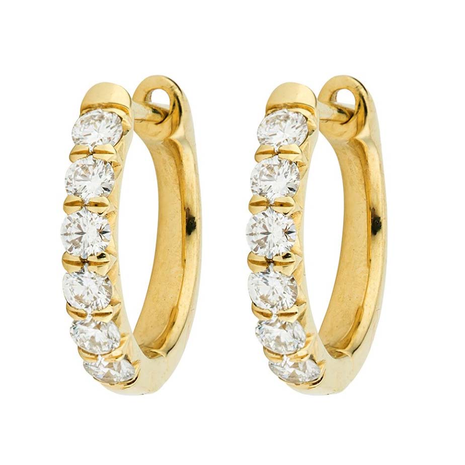 Pave Hoop Earrings