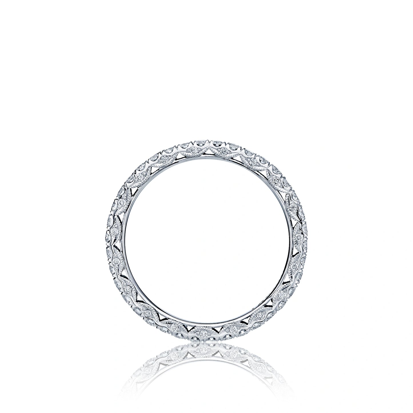 French Pavé Diamond Wedding Band