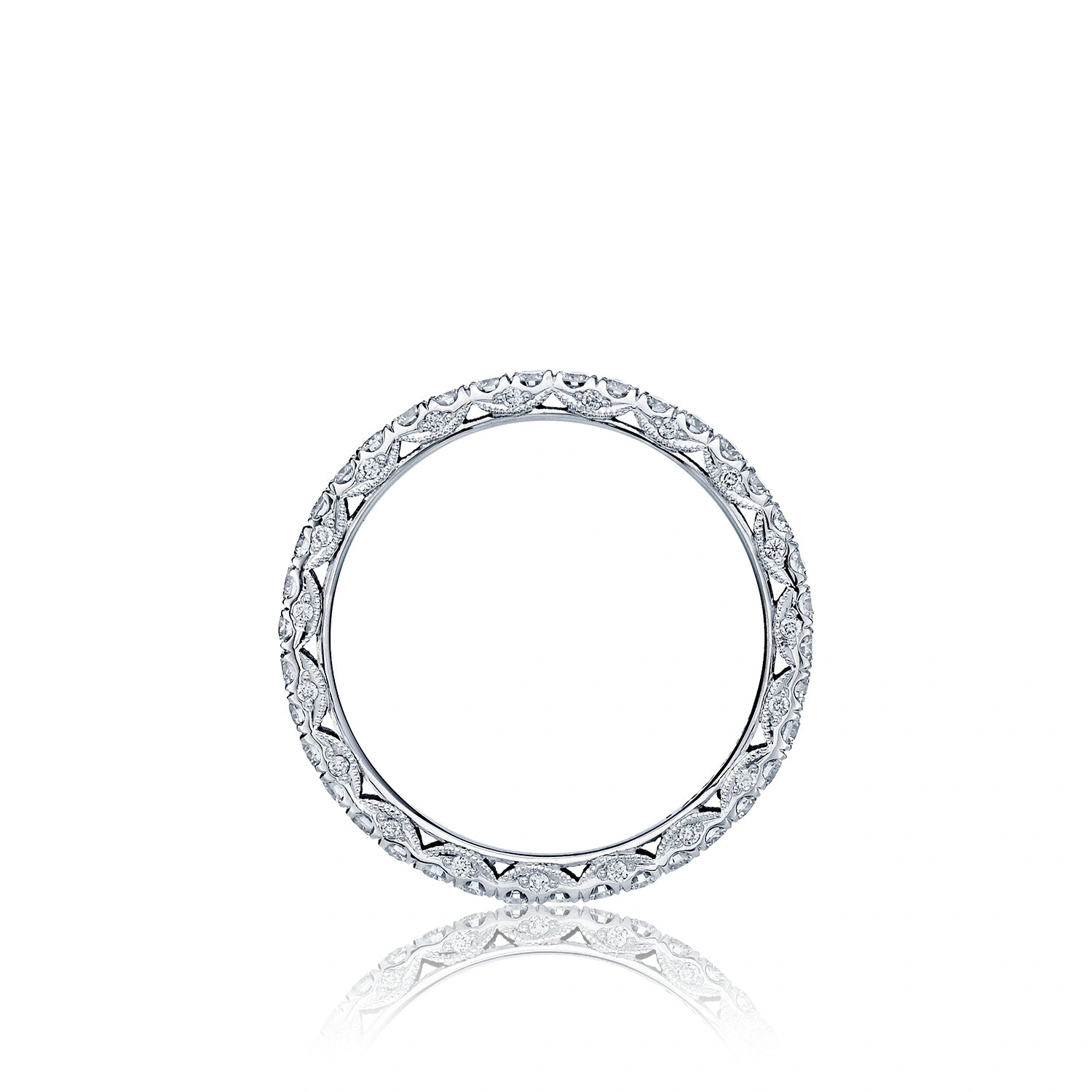French Pavé Diamond Wedding Band