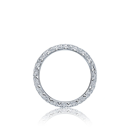 French Pavé Diamond Wedding Band