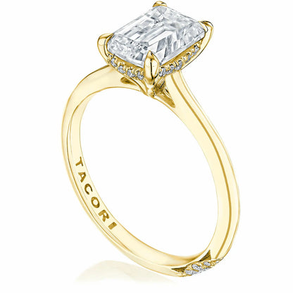 Emerald Solitaire Engagement Ring 