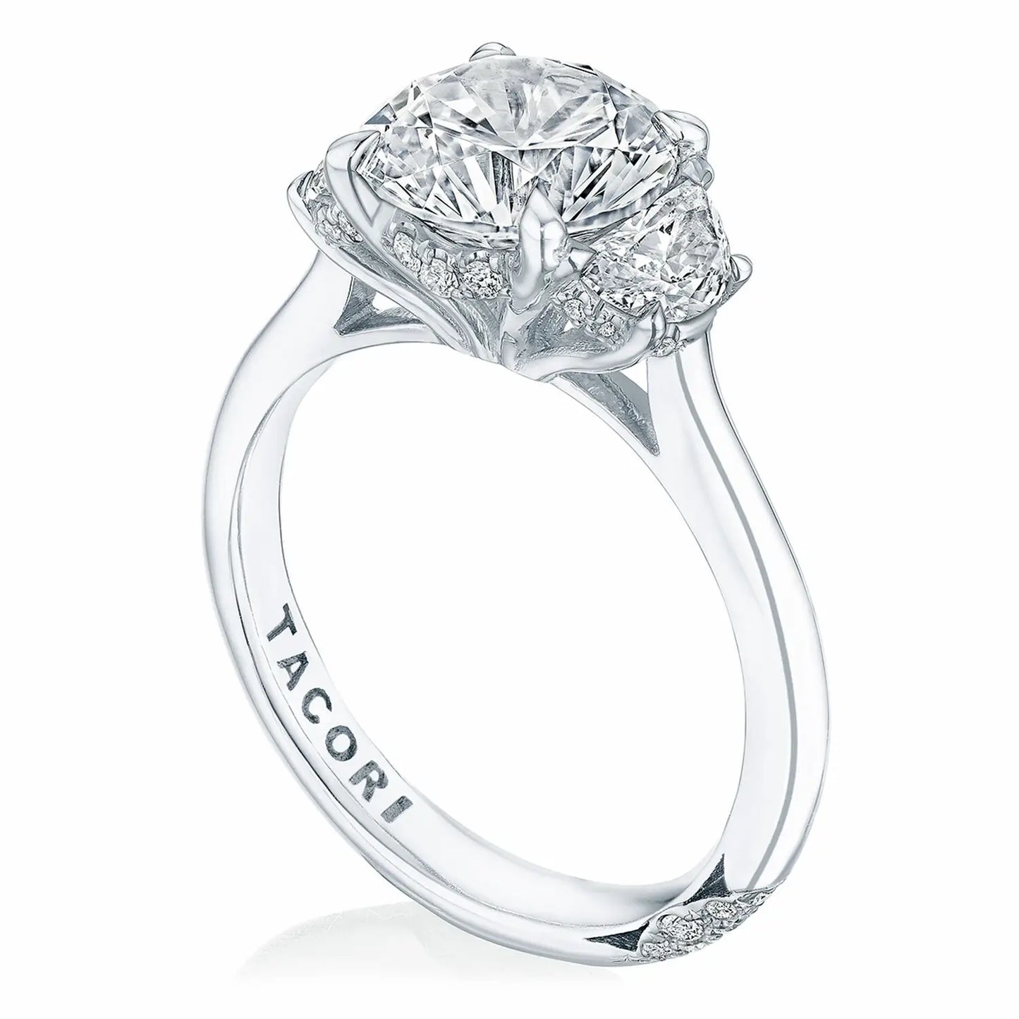  Round 3-Stone Engagement Ring
