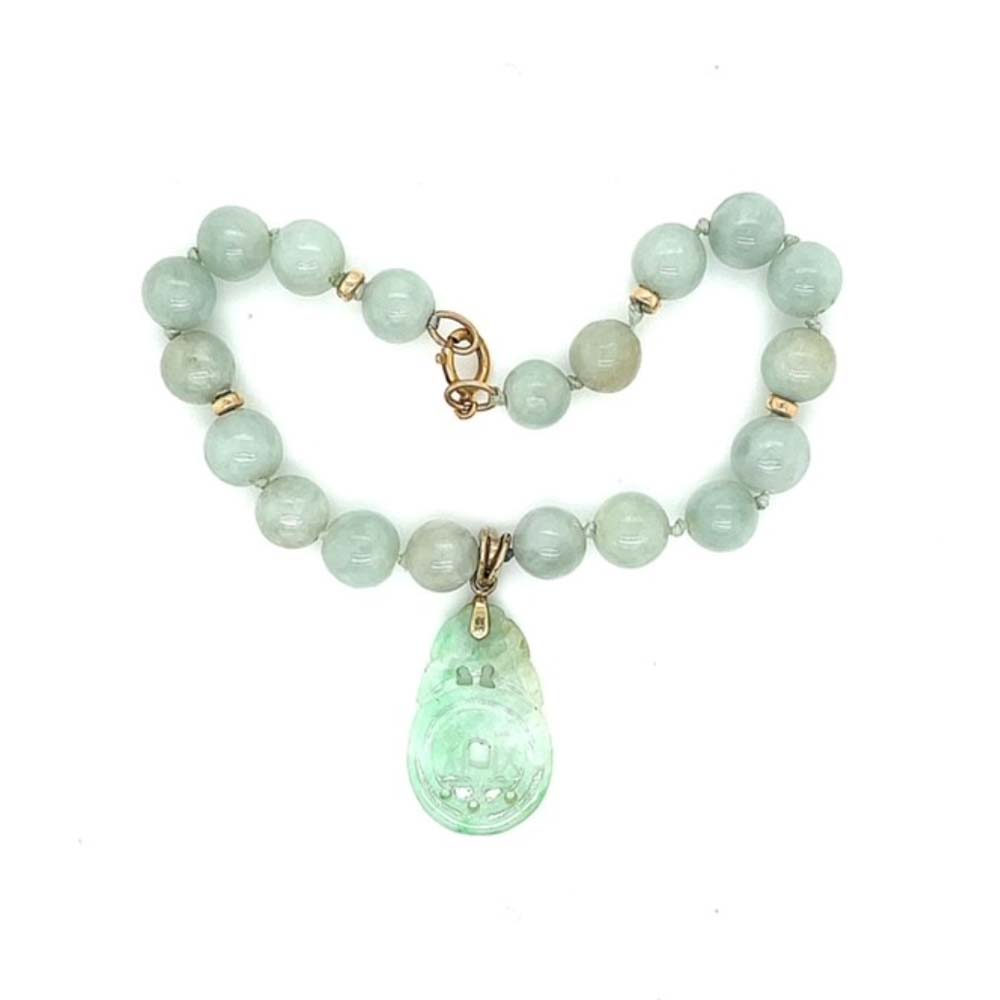 W&H Estate Jade Beaded Bracelet