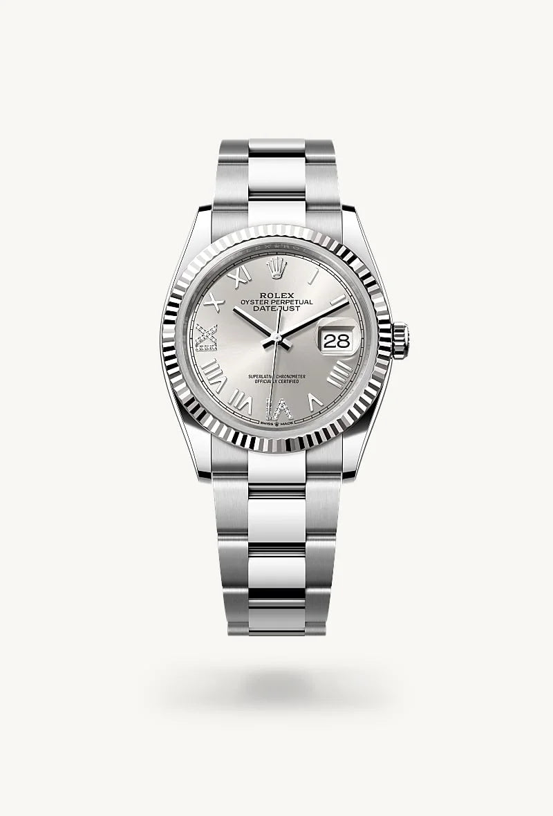 Rolex Datejust in White Rolesor - combination of Oystersteel and white gold, M126234-0068 - Walters & Hogsett