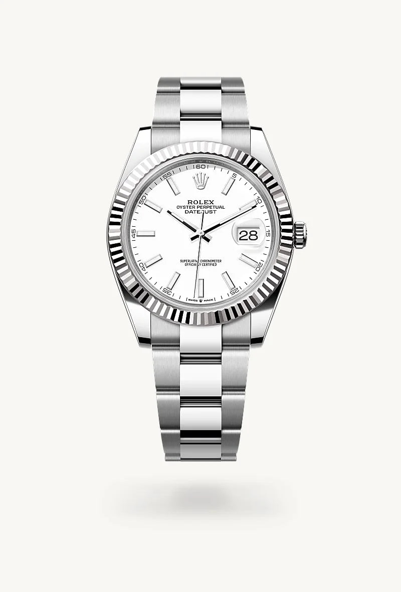 Rolex Datejust in White Rolesor - combination of Oystersteel and white gold, M126334-0009 - Walters & Hogsett