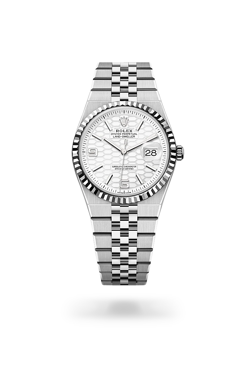 Rolex Land-Dweller in White Rolesor - combination of Oystersteel and white gold, M127234-0001 - Walters & Hogsett