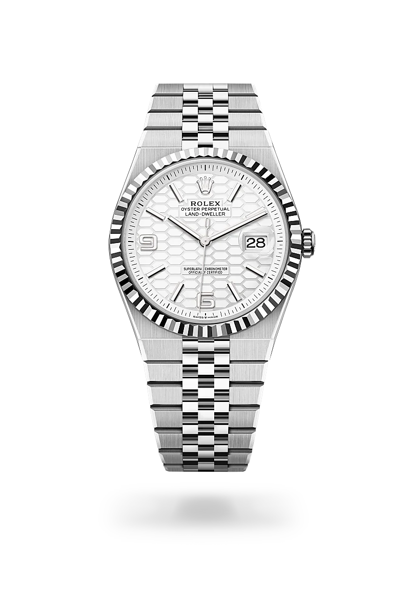 Rolex Land-Dweller in White Rolesor - combination of Oystersteel and white gold, M127334-0001 - Walters & Hogsett
