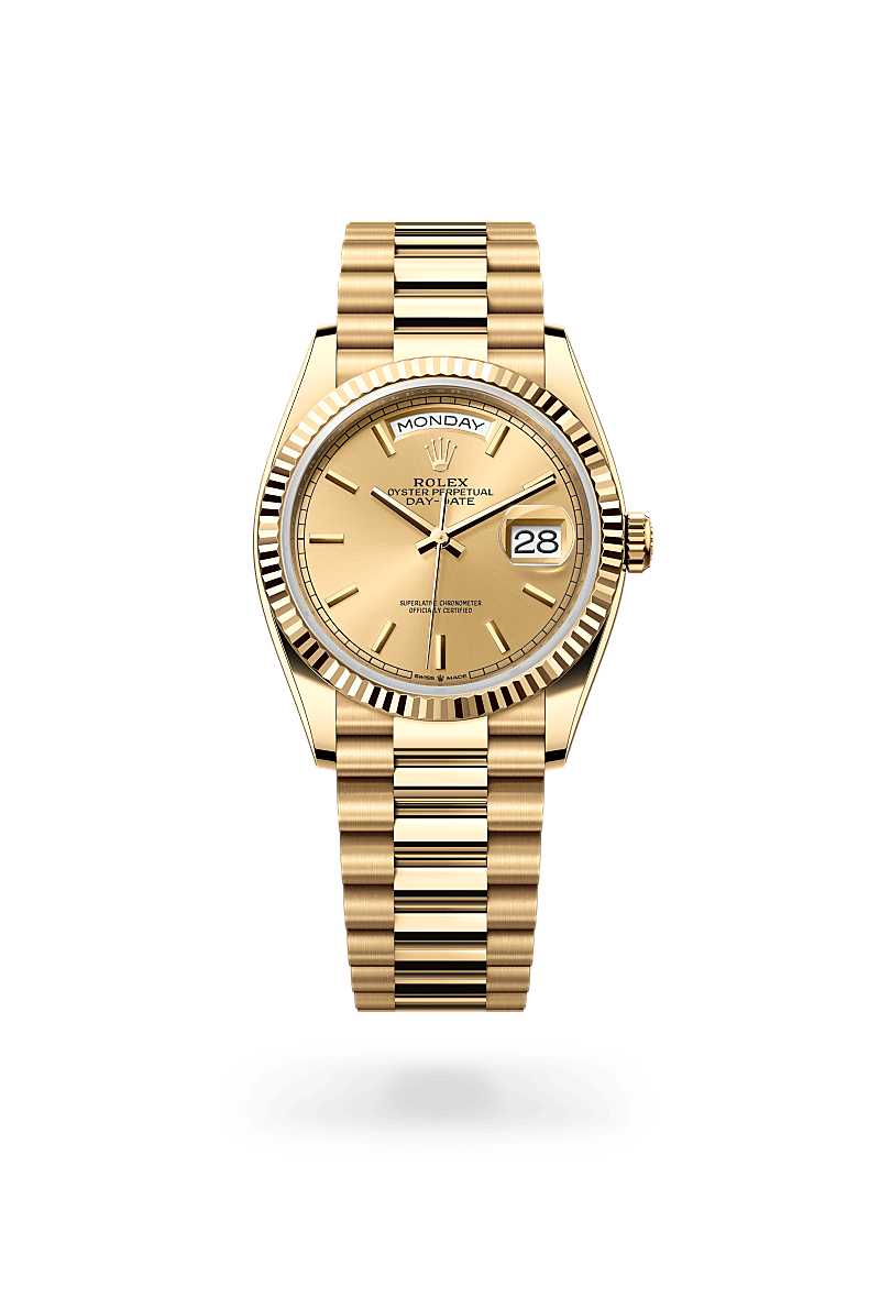 Rolex Day-Date 36 in 18 kt yellow gold, M128238-0045 | Walters & Hogse ...