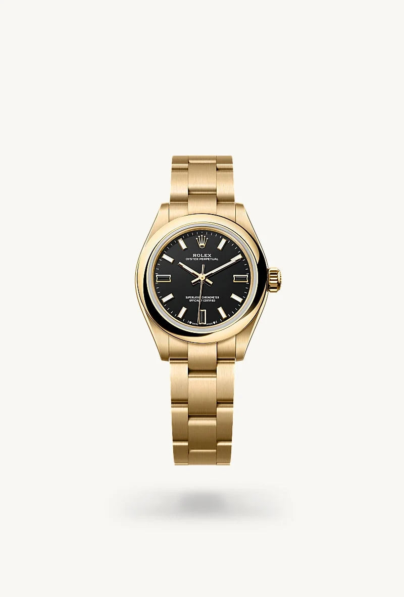 Rolex Oyster Perpetual in 18 kt yellow gold, M276208-0001 - Walters & Hogsett